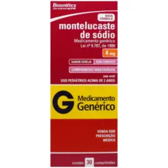 MONTELUCASTE DE SÓDIO 4MG C/30 COMPRIMIDOS BIOSINTÉTICA