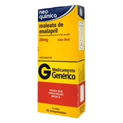 MALEATO DE ENALAPRIL 20MG C/30 COMPRIMIDOS NEO QUÍMICA