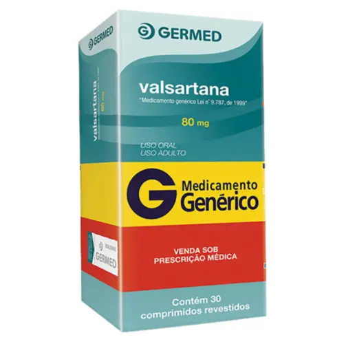 VALSARTANA  80MG C/ 30 COMPRIMIDOS REVESTIDOS GERMED