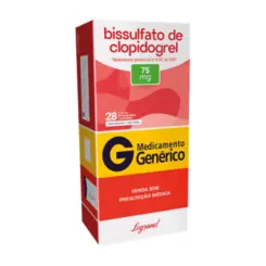 BISSULFATO DE CLOPIDOGREL 75MG C/ 28 COMPRIMIDOS REVESTIDO LEGRAND
