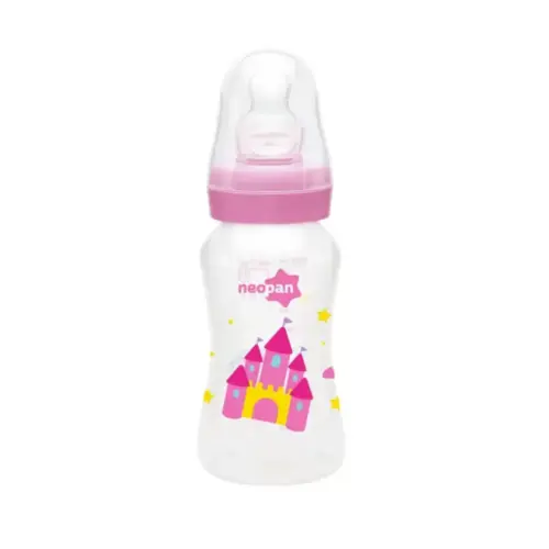 MAMADEIRA NEOPAN BICO SILICONE ORTODÔNTICO ROSA  140ML