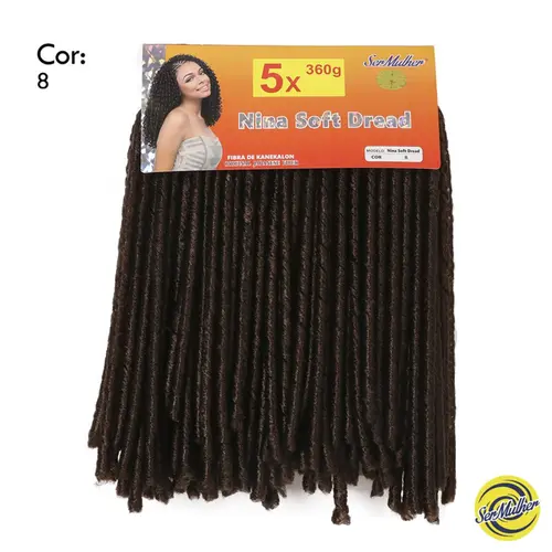 CABELO FIBRA SINTÉTICA SOFT DREAD LOCK SER MULHER COR-8 360G