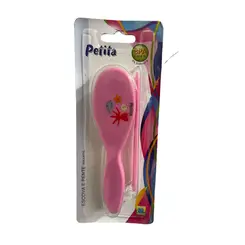KIT  ESCOVA + PENTE INFANTIL ROSA PETITA