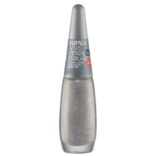 ESMALTE IMPALA BRILHE COMO DIAMANTE GLITTER 3D 7,5ML