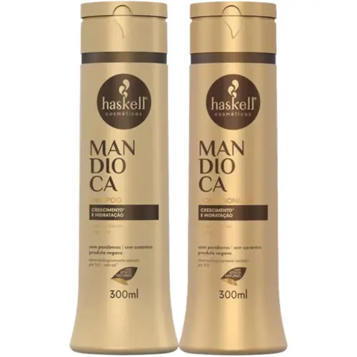 KIT SHAMPOO + CONDICIONADOR  MANDIOCA HASKELL  300ML