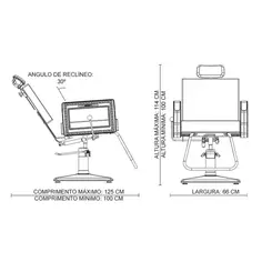 CADEIRA HIDRÁULICA SQUARE BARBER PRETA