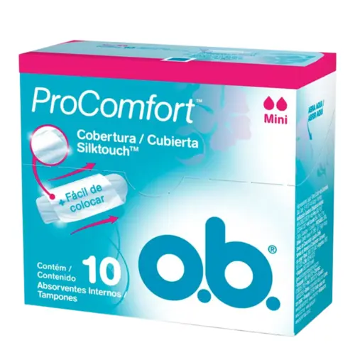 ABSORVRNTE  OB INTERNO PRO COMFORT MINI  10 UNIDADES