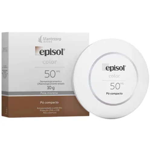 EPISOL PROTETOR SOLAR FACIAL PÓ COMPACTO COR MORENA MAIS FPS50 10G