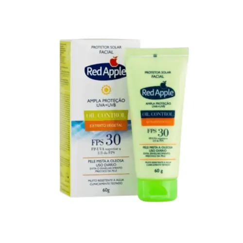 PROTETOR SOLAR FACIAL BR RED APPLE FPS 30  OIL CONTROL PELE MISTA E OLEOSA  60G