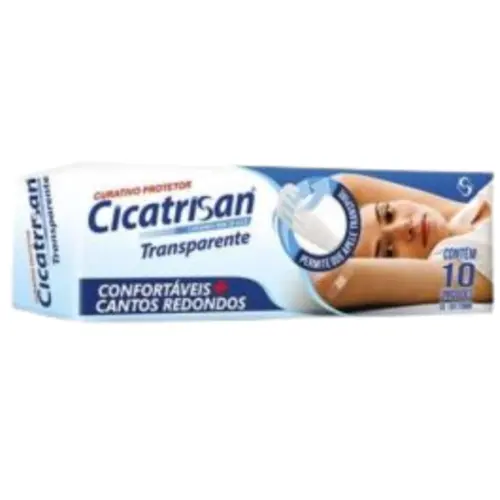 CURATIVO BAND-AID CICATRISAN TRANSPARENTE C/10 UNIDADES
