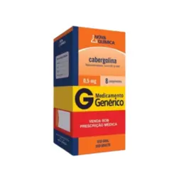 CABERGOLINA 0,5MG C/8 COMPRIMIDOS NOVA QUÍMICA