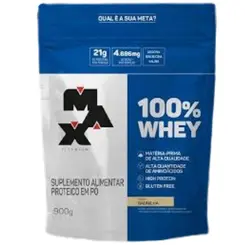 WHEY 100%  BAUNILHA  REFIL MAX TITANIUM  900G