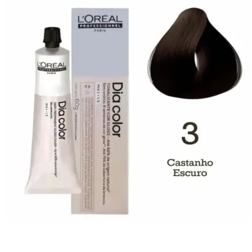 TINTURA LOREAL DIA COLOR 3 CASTANHO ESCURO