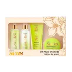 KIT BANHO SENS HIDRATANTE/ESFOILANTE/BODY SPLASH /SABONETE LABOTRAT VERBANO E BAMBOO