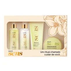 KIT BANHO SENS  SHOWER/BODY SPLASH/HIDRATANTE/ESFOLIANTE  MACADÂMIA  LABOTRAT