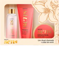 KIT SENS HIDRATANTE/ESFOLIANTE/BODY SPLASH LABOTRAT  MORANGO