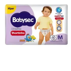 FRALDA BABYSEC SHORTINHO M COM 60 UNIDADES