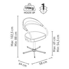 POLTRONA FUTURA SMART BLACK PRETA DOMPEL