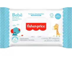 LENÇOS UMEDECIDOS FISHER PRINCE SEM PERFUME C/50 UNIDADES