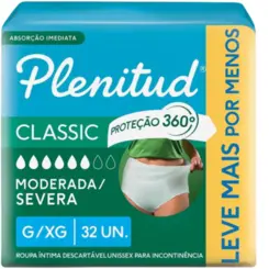 ROUPA ÍNTIMA PLENITUD CLASSIC G/XG C/32 UNIDADES