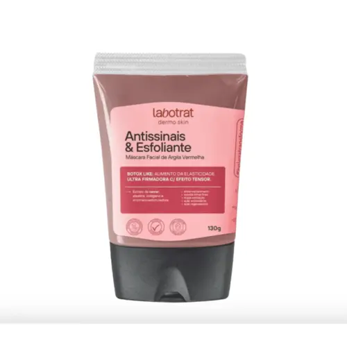 MÁSCARA FACIAL LABOTRAT ANTISSINAIS E ESFOLIANTE ARGILA VERMELHA 130G
