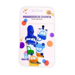 PRENDEDOR DE CHUPETA TECIDO  VILA TOY AZUL