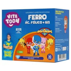 VITATOON FERRO + ÁCIDO FÓLICO  GOMAS LUC NETO PESSEGO 30G