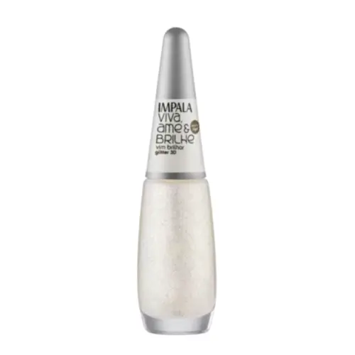 ESMALTE IMPALA GLITTER 3D BRANCO 7,5ML