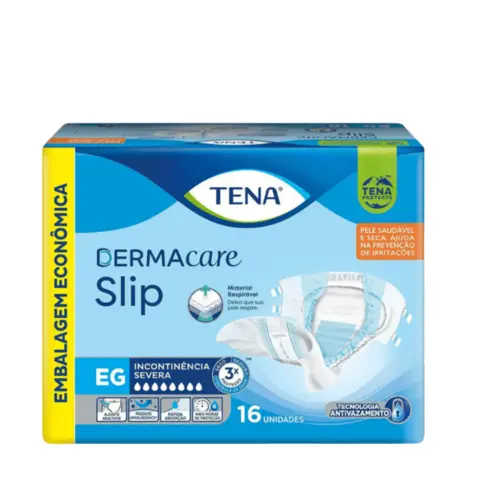 FRALDA GERIÁTRICA TENA DERMACARE SLIP EG C/16 UNIDADES