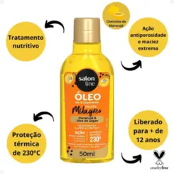 ÓLEO MULTY MILAGRES SALON LINE MARACUJÁ 50ML