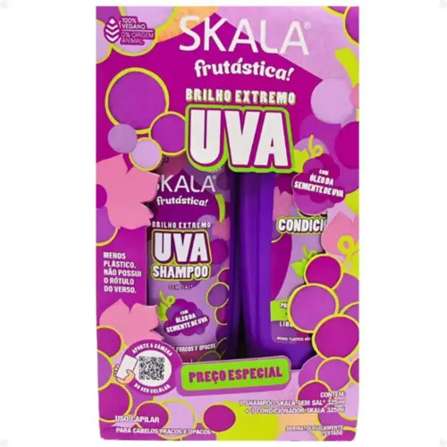 KIT SHAMPOO + CONDICIONADOR SKALA UVA 325ML