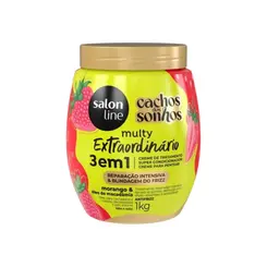 CREME 3 EM 1 CACHOS DOS SONHOS MULTY EXTRAORDINÁRIO  SALON LINE MORANGO 1KG