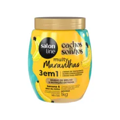 CREME 3 EM 1 CACHOS DOS SONHOS MULTY  MARAVILHAS SALON LINE BANANA 1KG