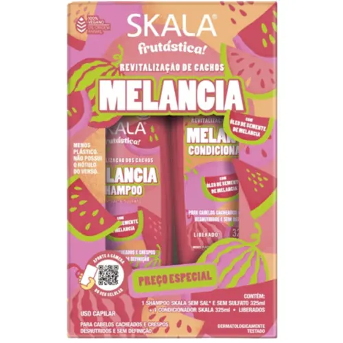 KIT SHAMPOO + CONDICIONADOR  MELANCIA  SKALA 325ML