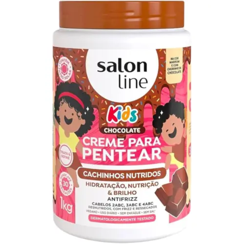 CREME PARA PENTEAR KIDS SALON LINE CHOCOLATE 1KG