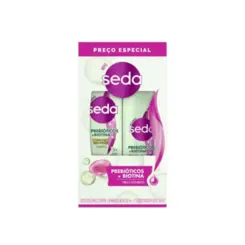 KIT SEDA SHAMPOO 300ML + CONDICIONADOR 190ML PREBIOTICOS + BIOTINA