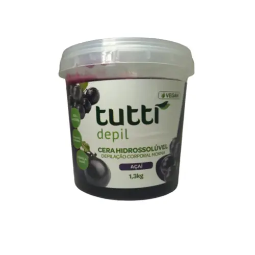 CERA HIDROSSOLÚVEL TUTTI DEPIL AÇAI 1,3KG