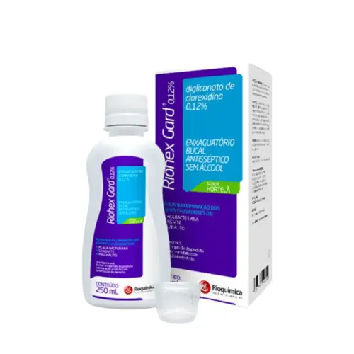 ENXAGUANTE BUCAL RIOHEX GARD 0,12% HORTELÃ 250ML