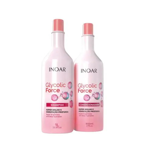 KIT SHAMPOO + CONDICIONADOR GLYCOLIC FORCE INOAR 800ML