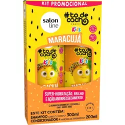 KIT SHAMPOO 300ML + CONDICIONADOR 200ML KIDS  MARACUJÁ SALON LINE