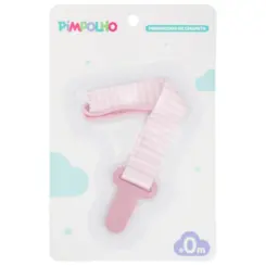PRENDEDOR DE CHUPETA  LISTRAS ROSA PIMPOLHO