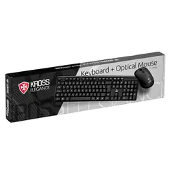 TECLADO E MOUSE USB COM FIO ELEGANCE   KROSS KE-M095