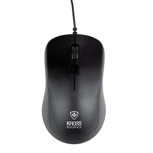 MOUSE  COM FIO KROSS ELEGANCE USB KE-M095 PRETO