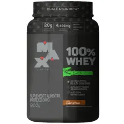 WHEY 100%  CAPPUCCINO POTE MAX TITANIUM 900G