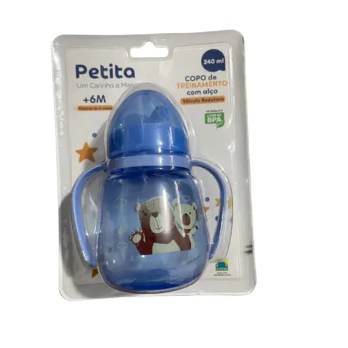 COPO URSINHO PETITA 6106 AZUL 240ML