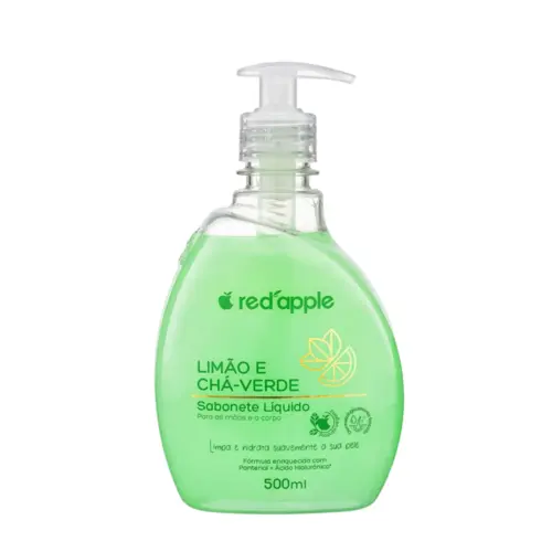 SABONETE LÍQUIDO RED APPLE LIMÃO E CHÁ VERDE 500ML