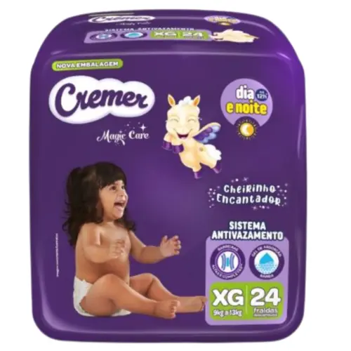 FRALDA CREMER JUMBO XG C/24 UNIDADES