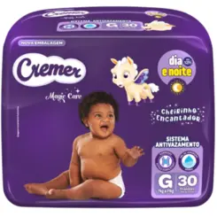 FRALDA CREMER JUMBO G C/30 UNIDADES