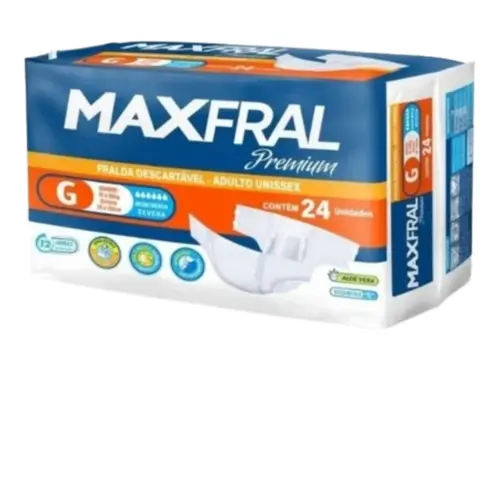 FRALDA GERIÁTRICA MAXFRAL PREMIUM M C/24 UNIDADES