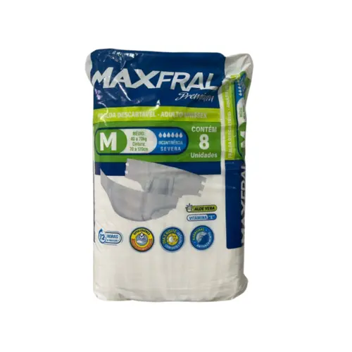 FRALDA GERIÁTRICA MAXFRAL PREMIUM M C/8 UNIDADES
